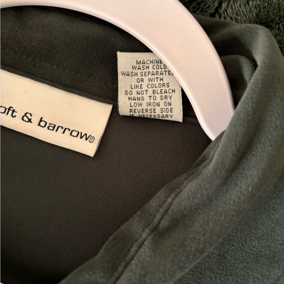 XL Croft & Borrow Green Brushed Polyester Button Down - Picture 4 of 4